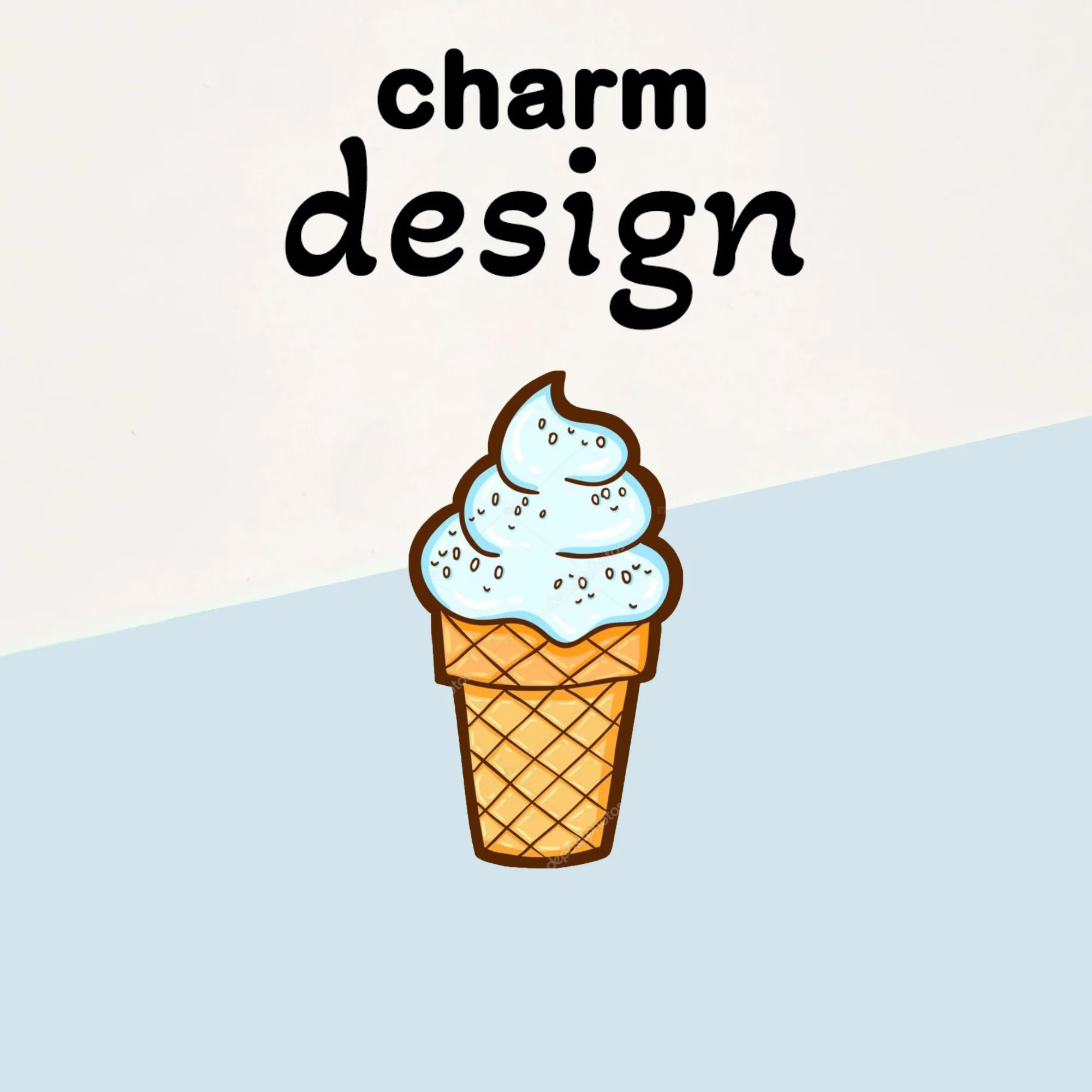 Ice Cream Cone Charms