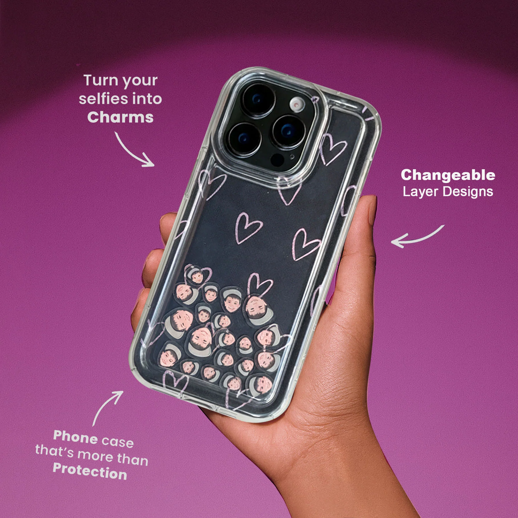 Shaker Case™ with Doodle Love  Case Design - Image 9