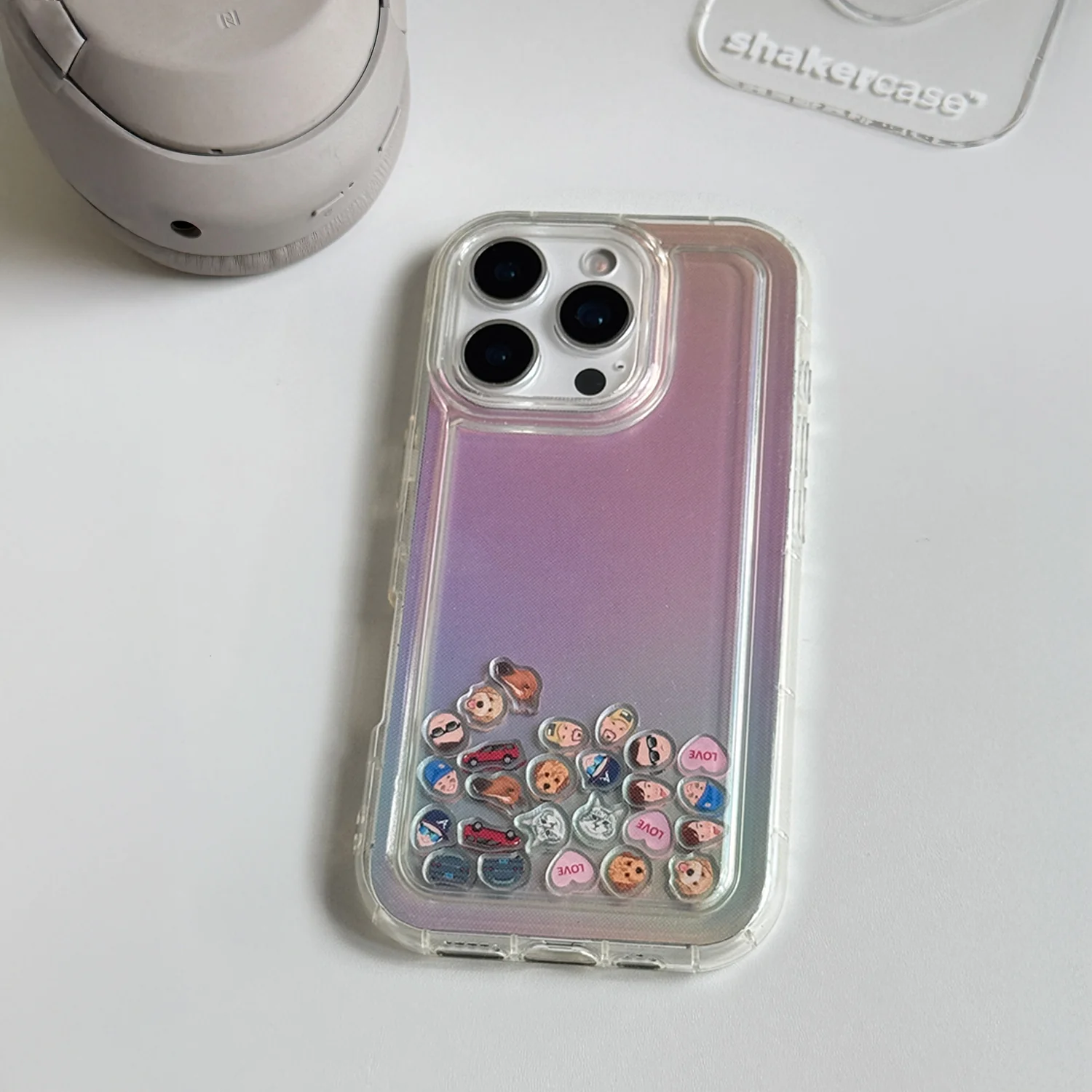 Shaker Case™ with Faded Rainbows Case Design - Image 3